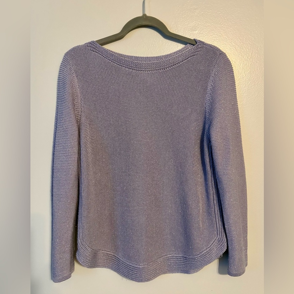 ❤️ Chico's Lavender Crew Neck Sweater size L (Chico’s 2)